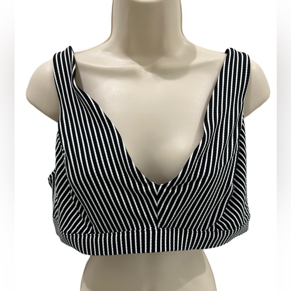 Seafolly PLUS SIZE Women's Dd Bra Bikini Top ONLY Swimsuit in Go Overboard Black - Picture 4 of 10